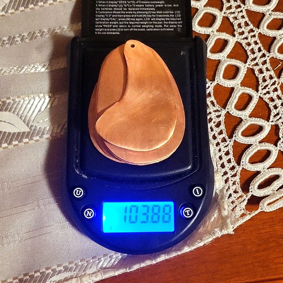 6 Copper Blank for Stamping / enamelling , round geometric form - Picture 2 of 6